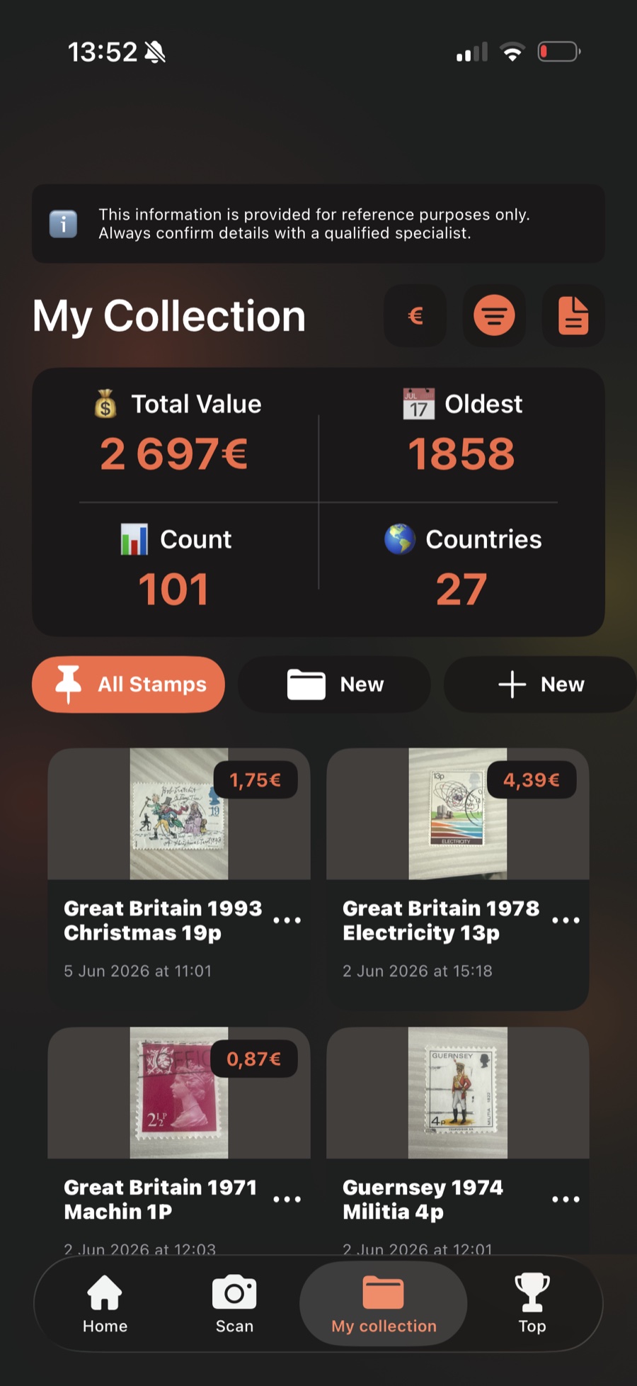 Stamp Value Identifier: Stampy screenshot 2